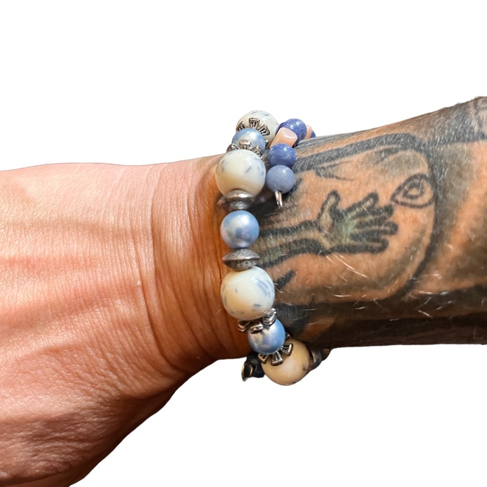 Porcelain gemstone bracelet handcrafted - Picture 2 of 4